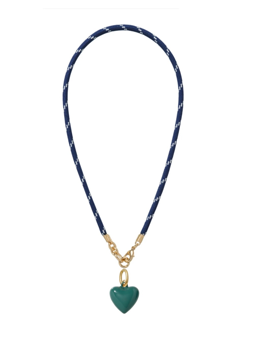 NWOT Roxanne Assoulin The Happy Cord
Charm Necklace Navy Cord Forest Heart